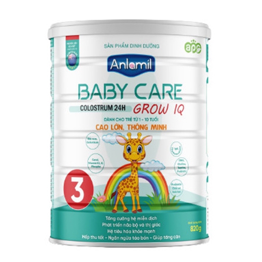 Anlamil BABY CARE GROW IQ cho trẻ từ 1-10 Tuổi  820g